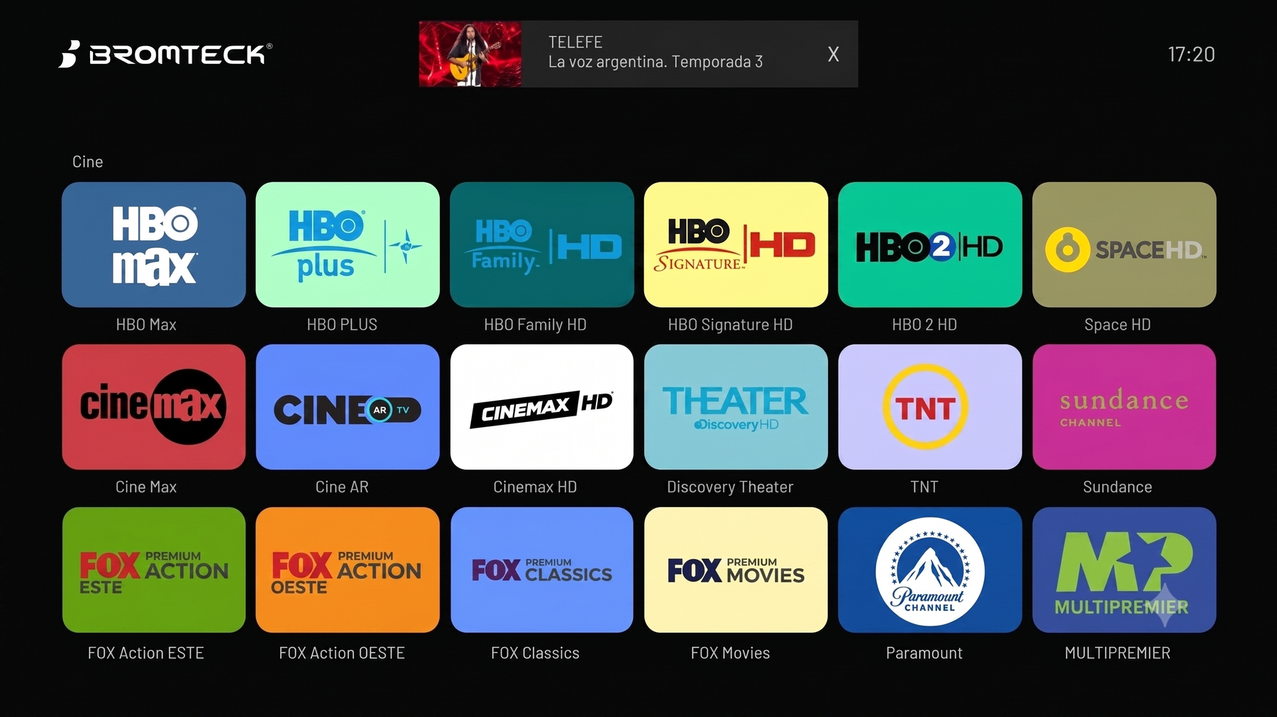 App Bromteck TV en laptop